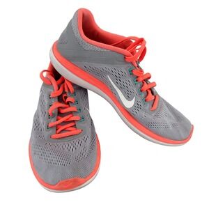 Nike Flex Experience RN 5 Wolf Grey Hyper Orange Running Shoes 830751-003 Mens 7